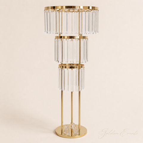 Acrylic 39" Tall Gold Flower Stand Centerpiece