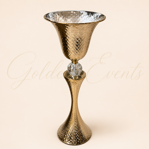 Champagne Gold 24" Tall Flower Vase Centerpiece