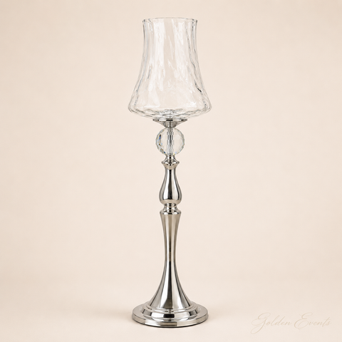 43" Silver w/ Glass Centerpiece