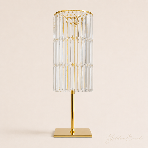 Glass Gold 35" Tall Flower Stand Centerpiece