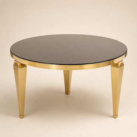 Metal Mirror top Round Groom/Bridge Table