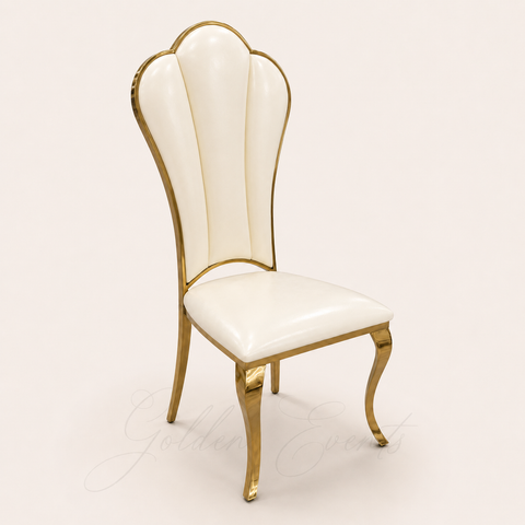 Bride/Groom Gold w/ Ivory Chair