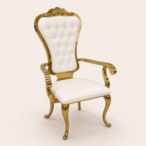 Bride/Groom Armed Gold Chair
