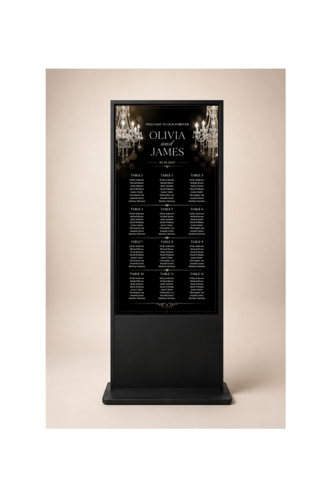55" LED Screen (Seating Chart or Slideshow)