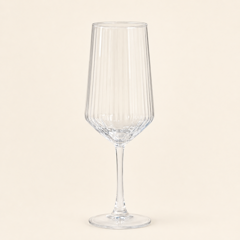 Ribbed Wine Glass