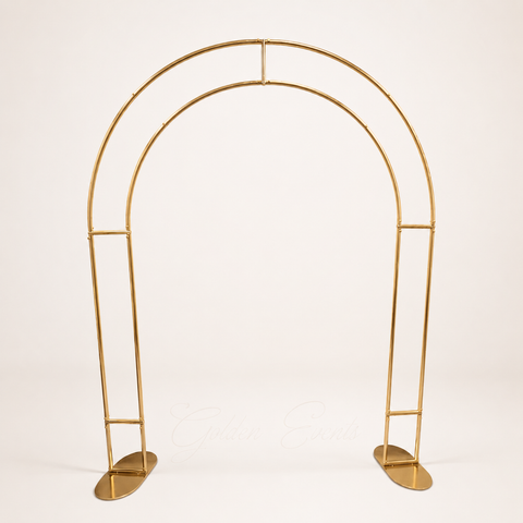 2 Pcs Gold Metal Curved 72x86" Arch Stand