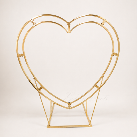 Heart Shaped 80" Gold Metal Backdrop Stand