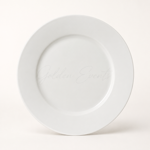 Glass White 8" Salad/Dessert Plate