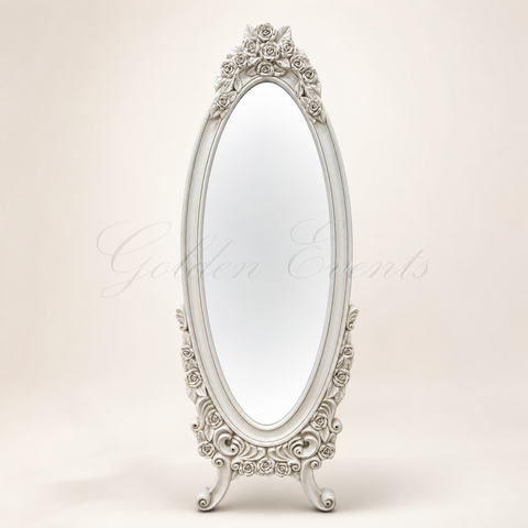 Oval Floral 24x72" Mirror Frame