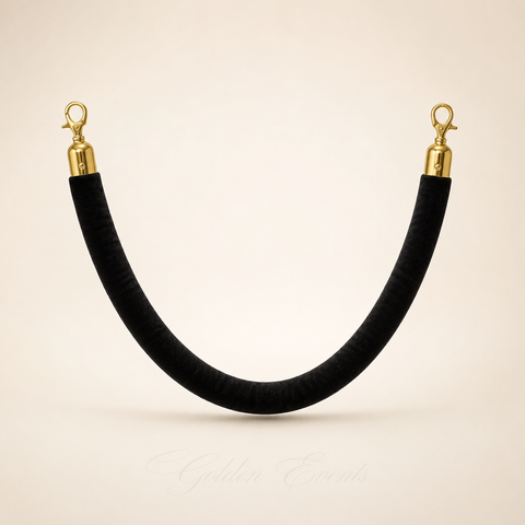 Black Velvet Stanchion Rope