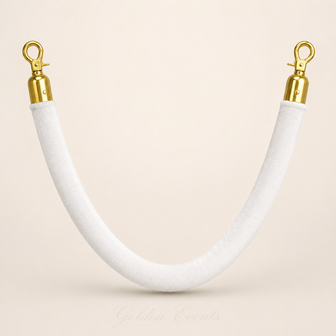 White Velvet Stanchion Rope