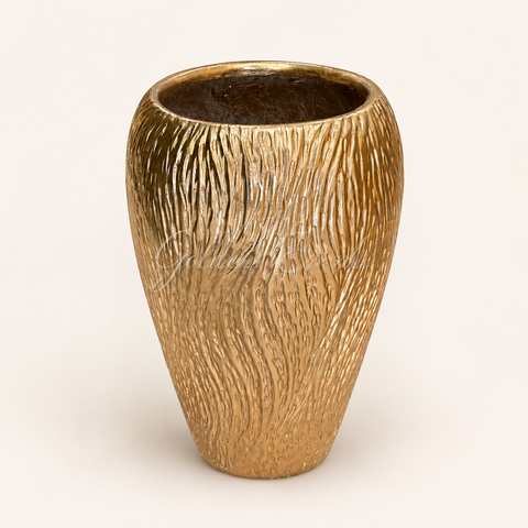 Gold Textured 26" Flower Vase