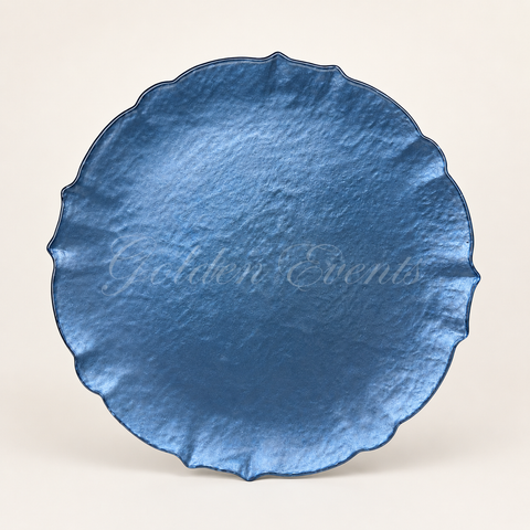 Glass Dusty Blue 13" Charger