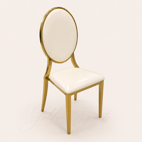 Oval Gold w/ Ivory Chair