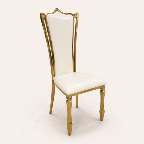 Bride/Groom Gold w/ White Chair