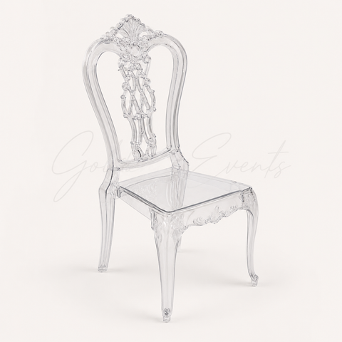 Elegant Clear Baroque Style Chair