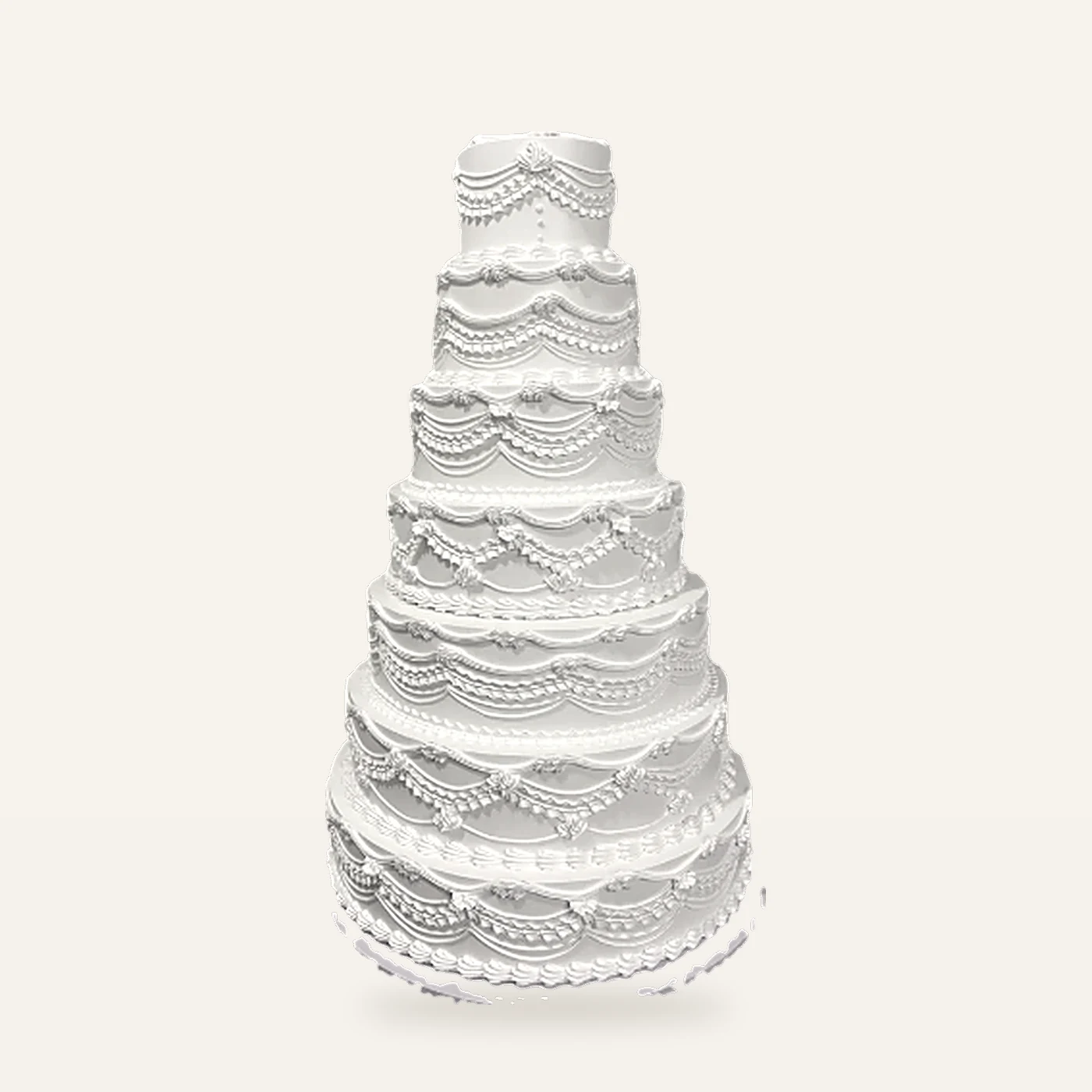 7-Tier White Display Cake