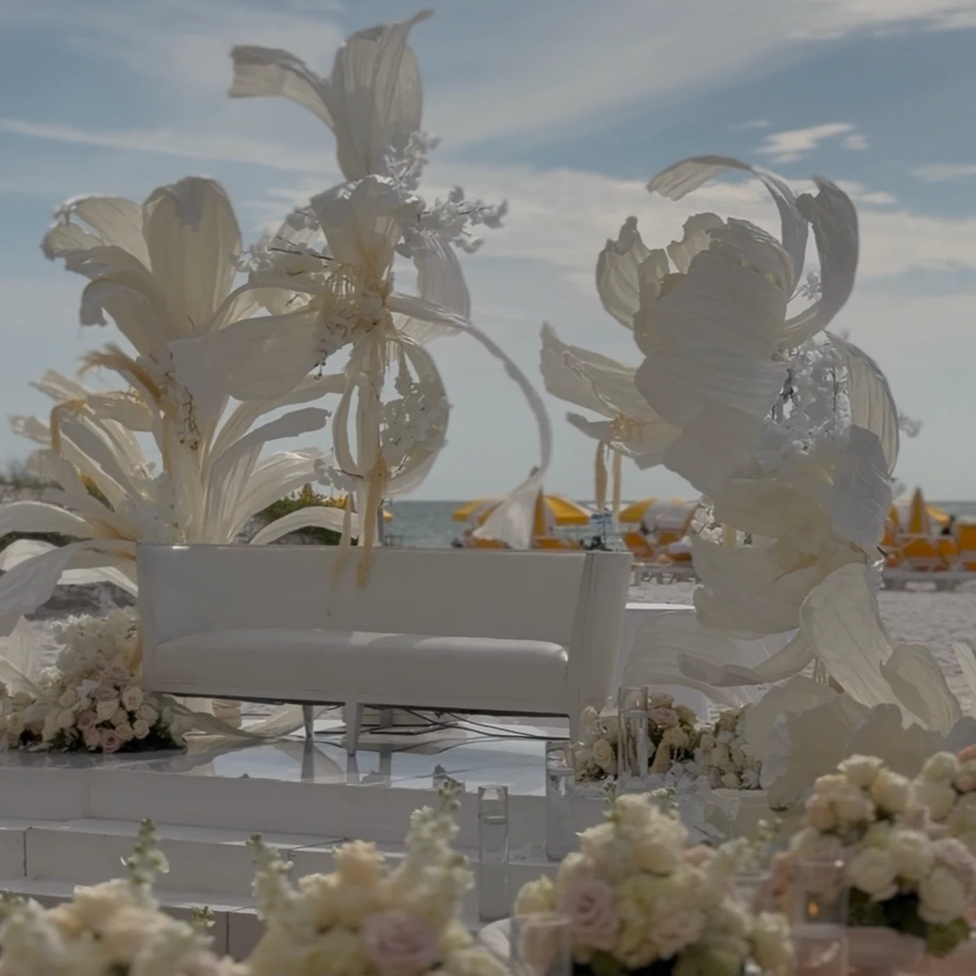 Giant White Paper Flowers