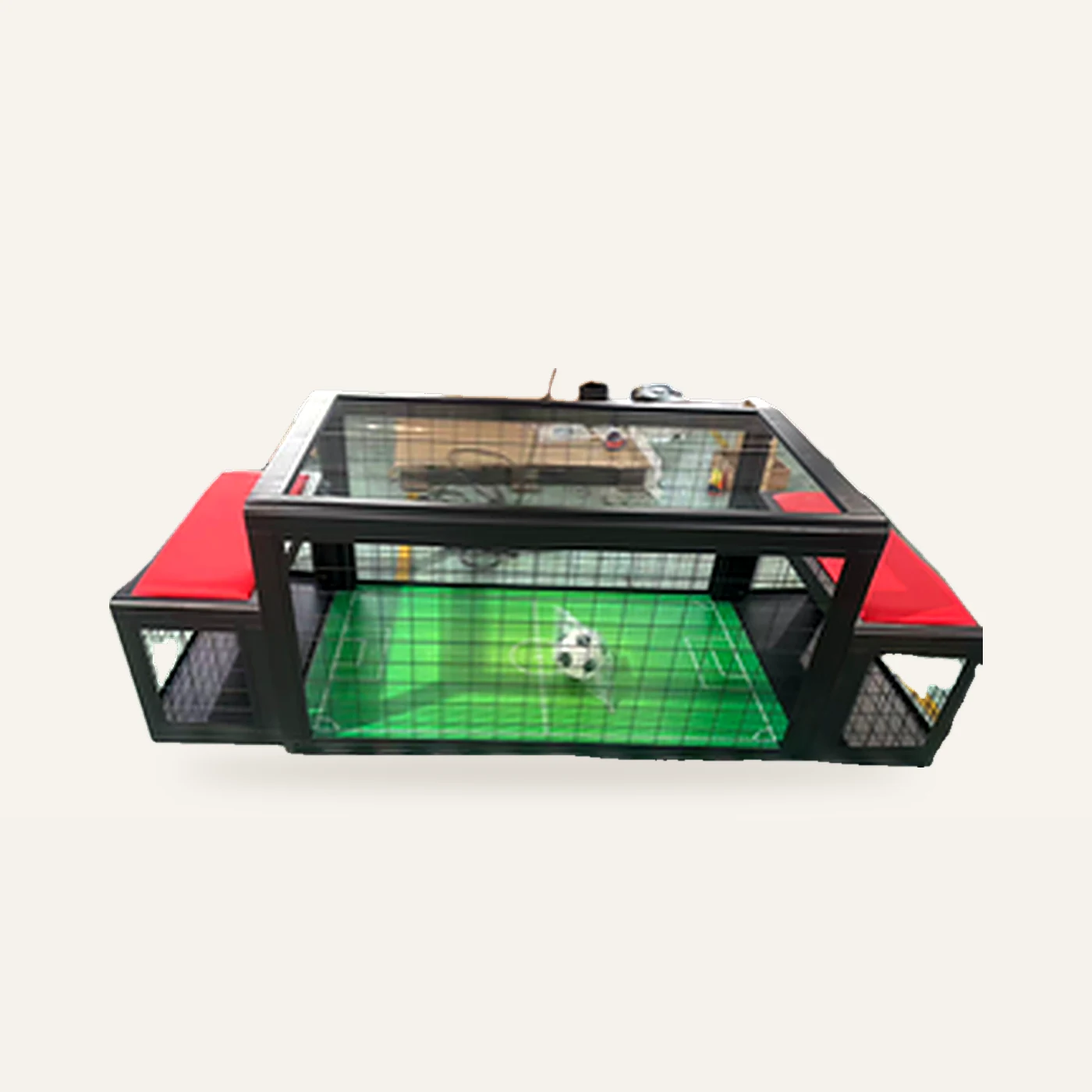 Glass Top Soccer Game Table