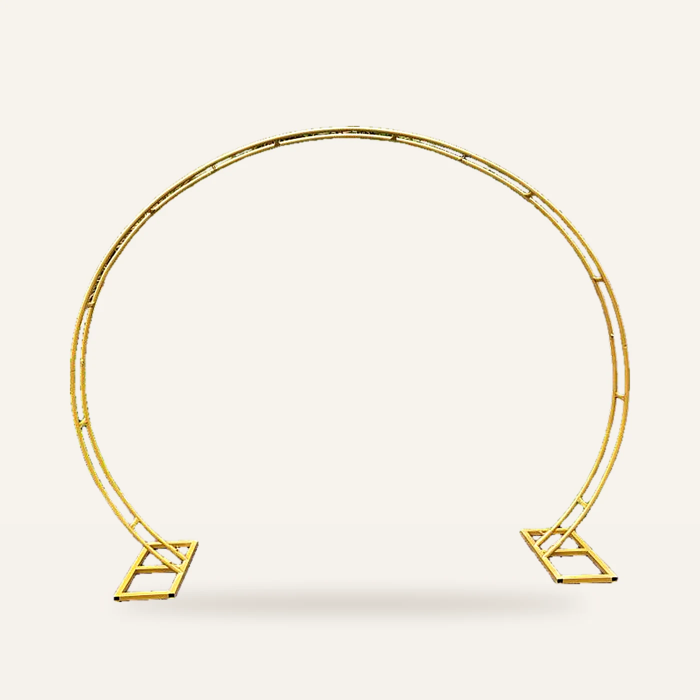 Gold Double Ring 87x102" Arch Stand